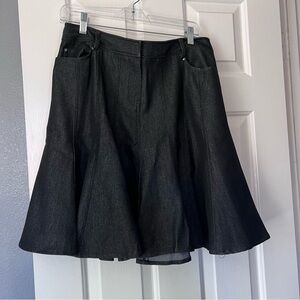 Black Denim Skirt